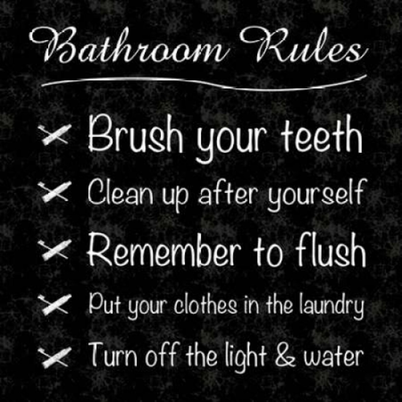 Bathroom Rules Poster Print by Lauren Gibbons - Item # VARPDXGLSQ132D